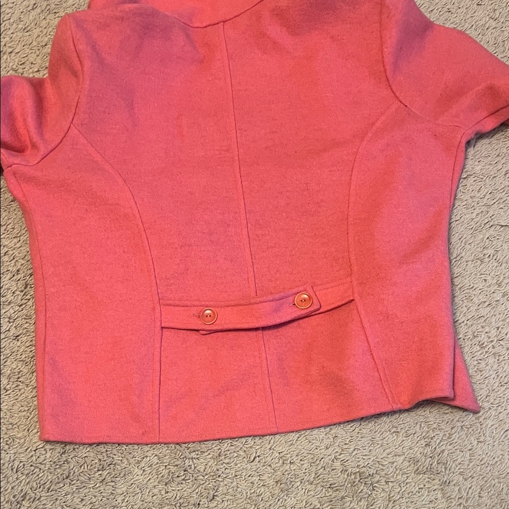 Women's alpaca Wool Blend Pink Jacket - Picture 5 of 7